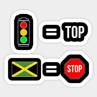 Traffic light top - Jamaica stop | coalition parliament Sticker